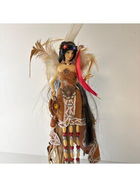 Native American-Style Tassel Doll Figurine Cathay Collection Vintage